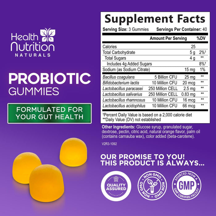 Daily Probiotic Gummies – 5 Billion CFU – 120 Gummies