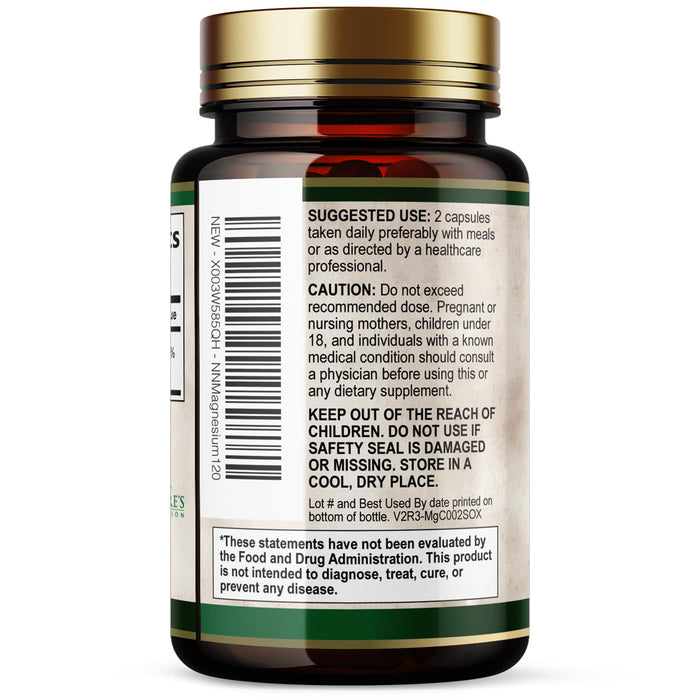 Magnesium (Citrate Oxide) 1000mg for Absorption – 120 Capsules