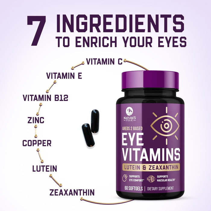 Eye Vitamins with Lutein & Zeaxanthin – 60 Capsules