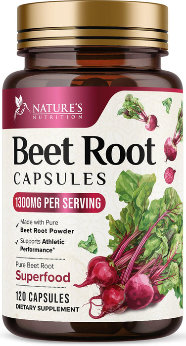 Beet Root Capsules 1300mg – 120 Veggie Capsules