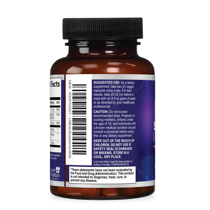 Brain & Focus Nootropic Formula – 60 Capsules