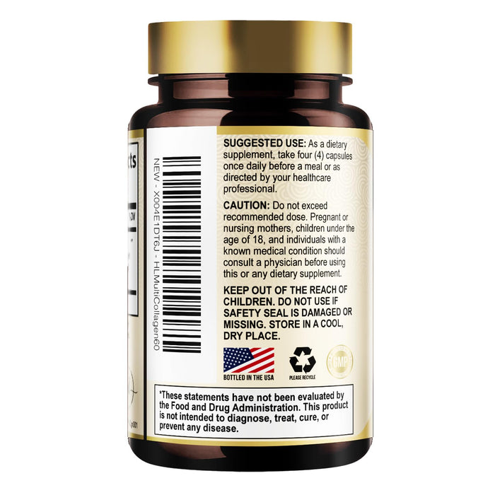 Multi Collagen Peptides for Women – 2400mg – 60 Capsules