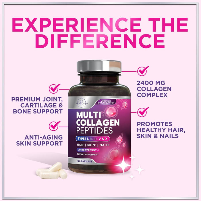Collagen Peptides Gummies for Women & Men - Collagen Protein with Biotin, Extra Strength Hydrolyzed Collagen Peptides Gummy Supplement for Hair, Skin & Nails & Joint Support, Non-GMO