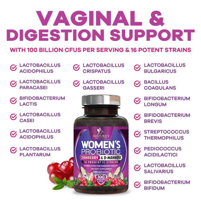 Probiotics for Women 60 Billion CFU – 120 Capsules