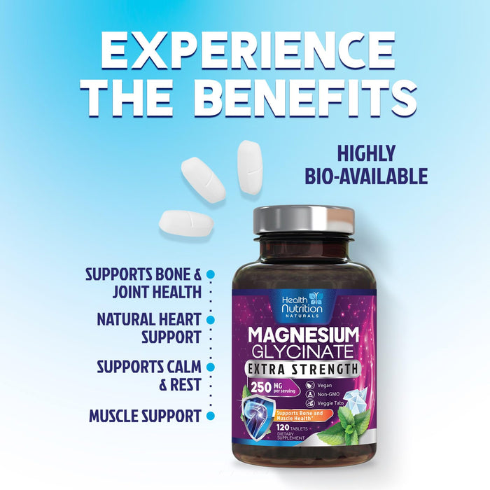 Magnesium Glycinate 250mg – 120 Tablets