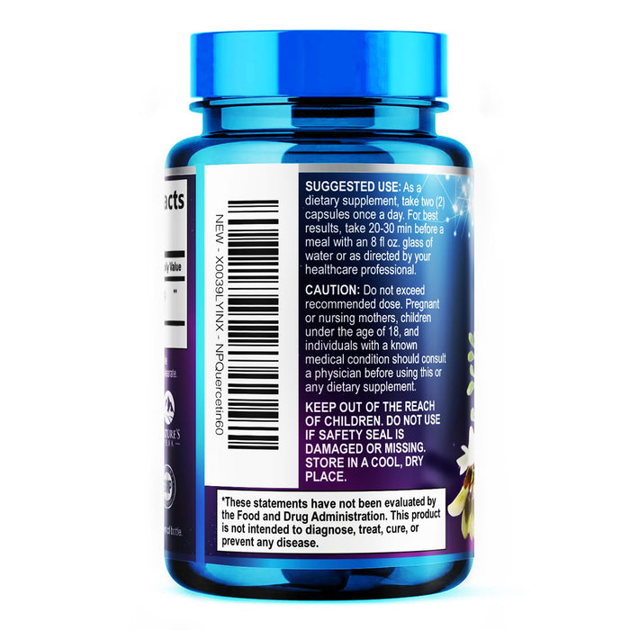 Quercetin Capsules 1000mg with Ultra Strength Complex – 60 Veggie Capsules