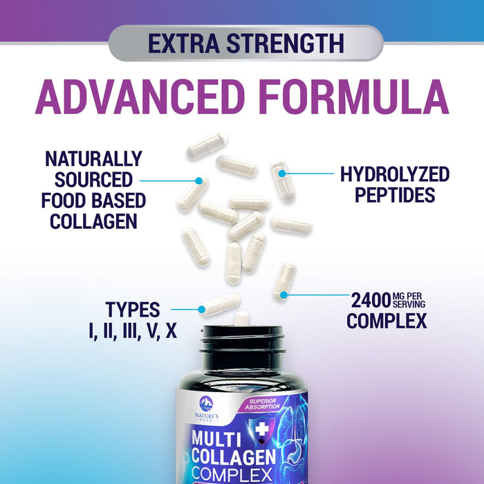Multi Collagen Peptides for Hair – 120 Capsules