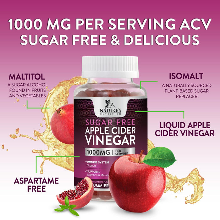 Apple Cider Vinegar Gummies for Weight Loss 1000mg – 60 Gummies