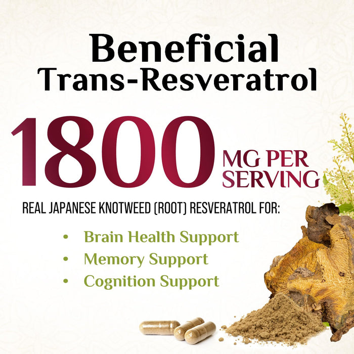Resveratrol 1800mg – 60 Vegan Capsules