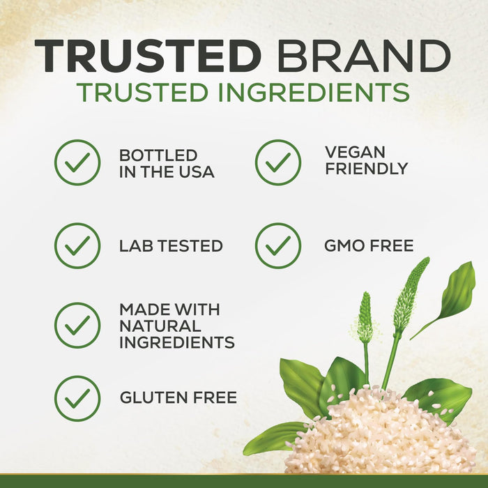 Psyllium Husk Fiber 1500mg – 60 Capsules