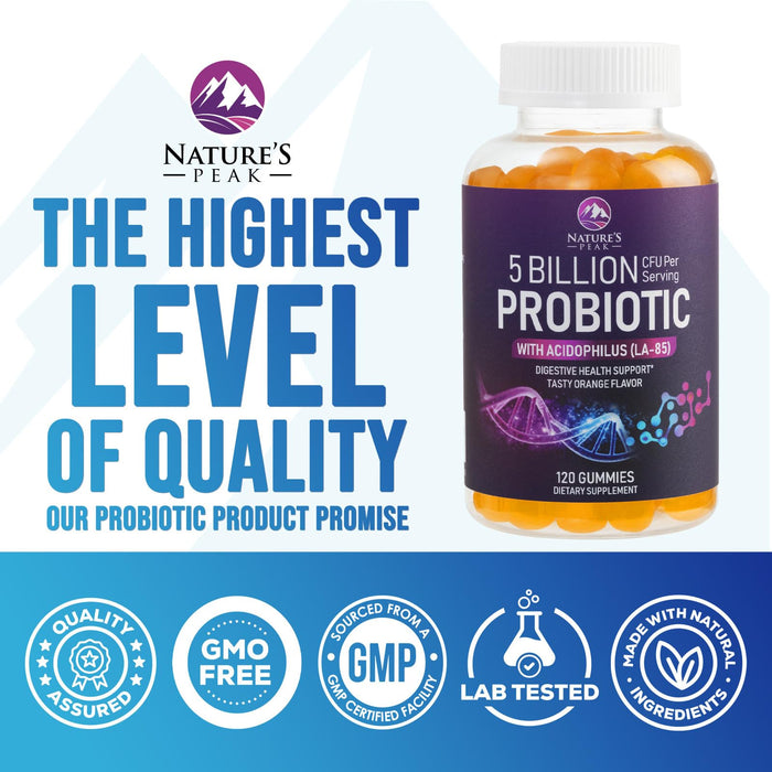 Daily Probiotic Gummies – 5 Billion CFU – 120 Count