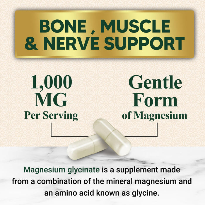 Magnesium Glycinate 1000mg – 60 Capsules