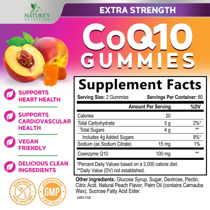 Nutrition CoQ10 Gummies 100mg – 120 Count
