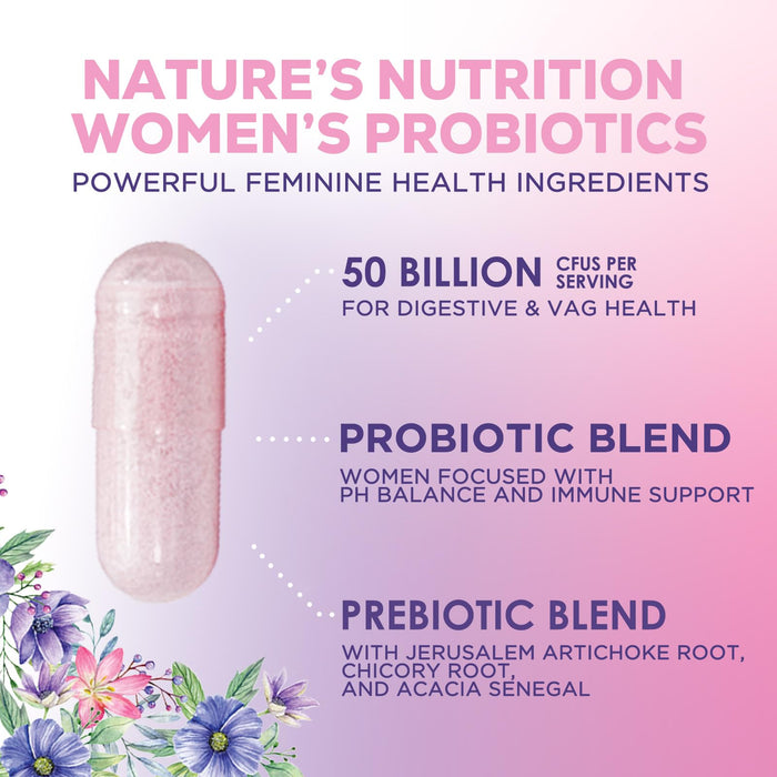Probiotics for Women – 50 Billion CFU – 60 Capsules