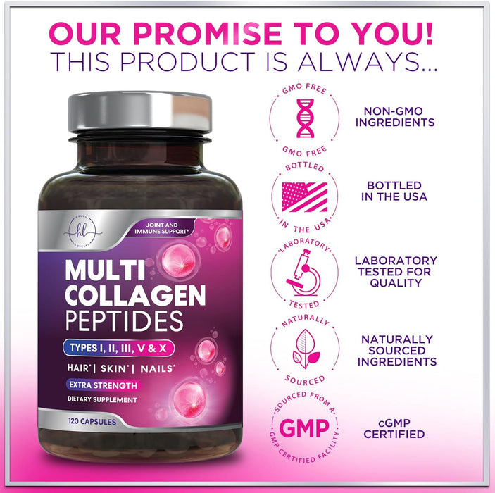 Collagen Peptides Gummies for Women & Men - Collagen Protein with Biotin, Extra Strength Hydrolyzed Collagen Peptides Gummy Supplement for Hair, Skin & Nails & Joint Support, Non-GMO