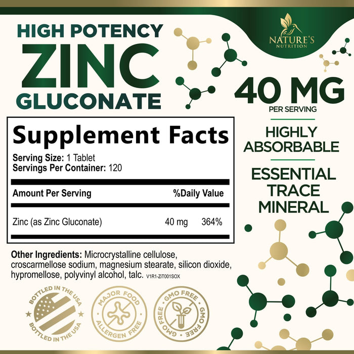 Zinc 40mg – 120 Tablets