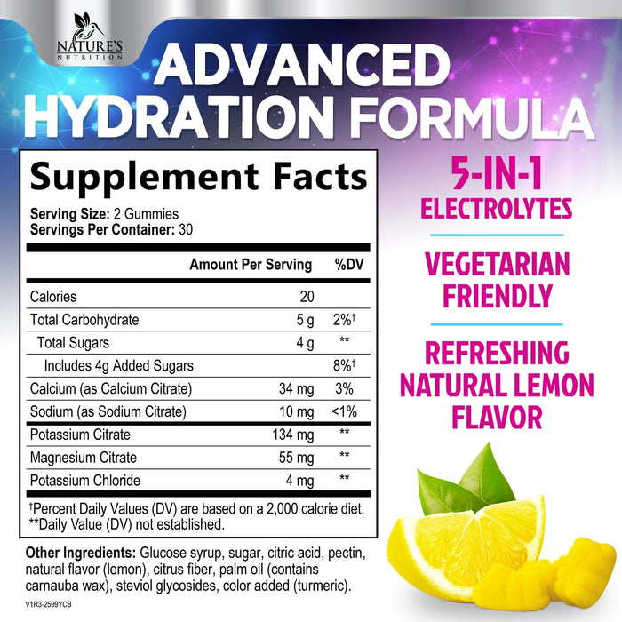 Hydration Electrolyte Gummies – 60 Gummies