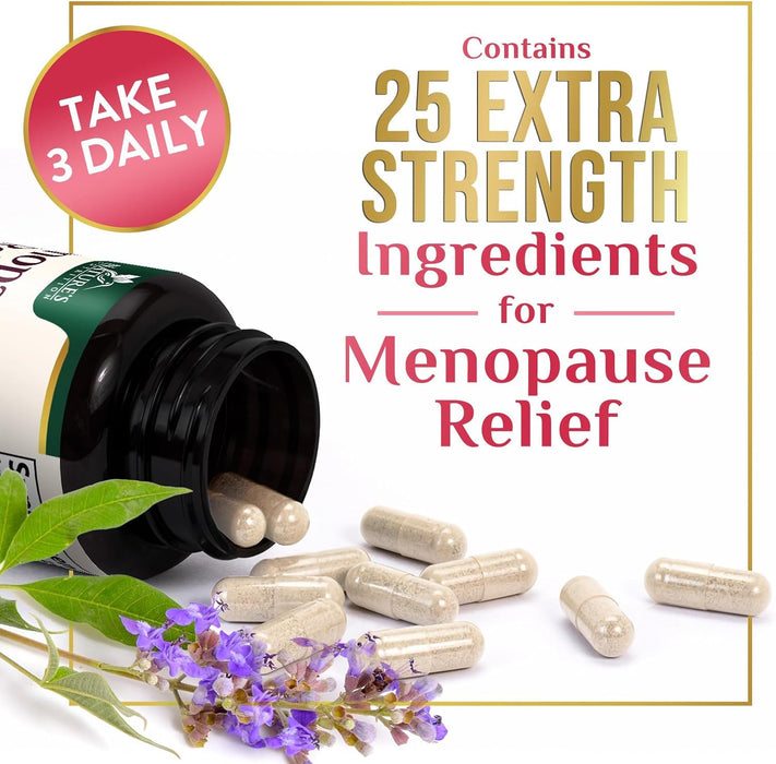 Menopause Probiotics for Women with Black Cohosh, Natural Menopause Relief Support, Menopause Supplements for Night Sweats, PH Balance, & Hot Flashes Support Probiotic Supplement