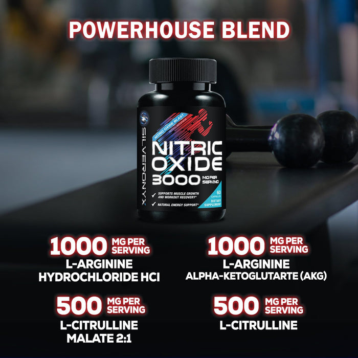 Nitric Oxide Formula with L-Arginine + Citrulline – 60 Capsules