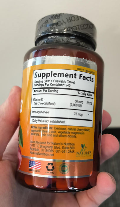 Vitamin D 2000 IU 50mcg Per Serving – 240 Tablets