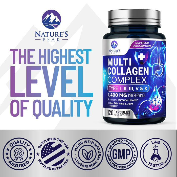 Multi Collagen Peptides for Hair – 120 Capsules