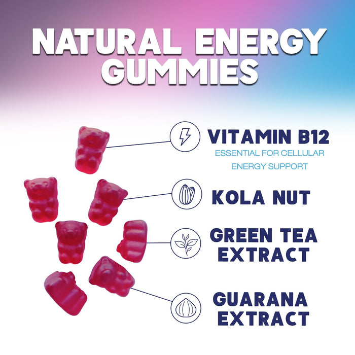 Energy Gummies 1000 mcg Vitamin B12 – 60 Chews