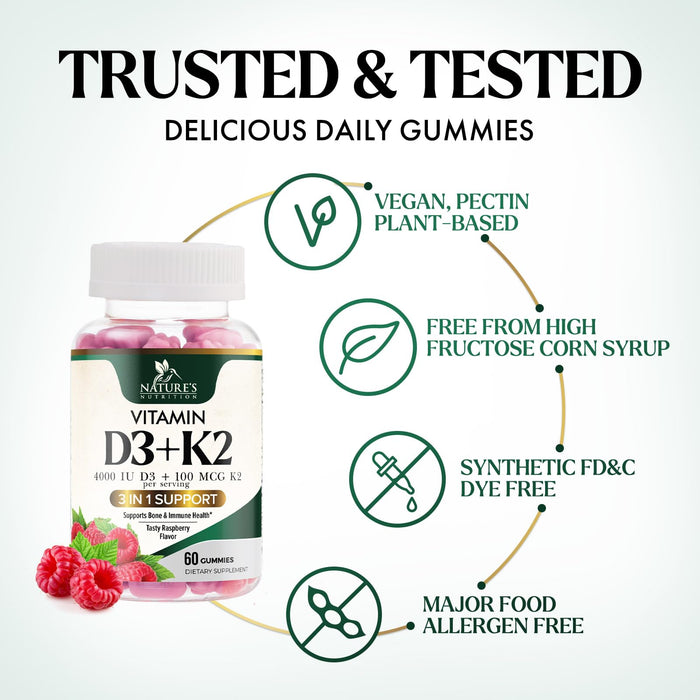 D3 K2 Gummies – 60 Gummies