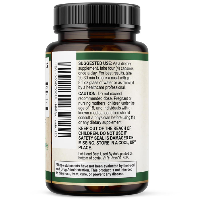 Myo-Inositol + D-Chiro Inositol 1025mg - 40:1 Ratio - 120 Capsules
