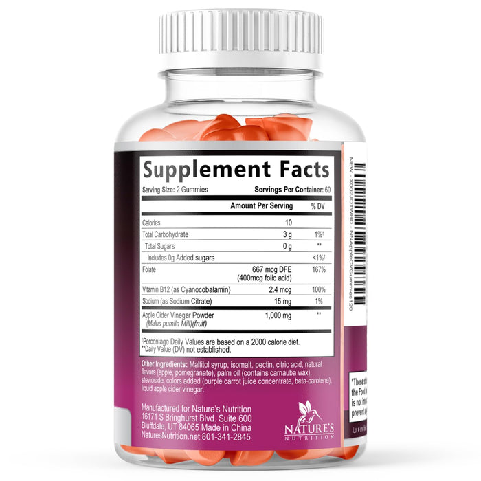 Apple Cider Vinegar Gummies for Weight Loss 1000mg – 120 Gummies