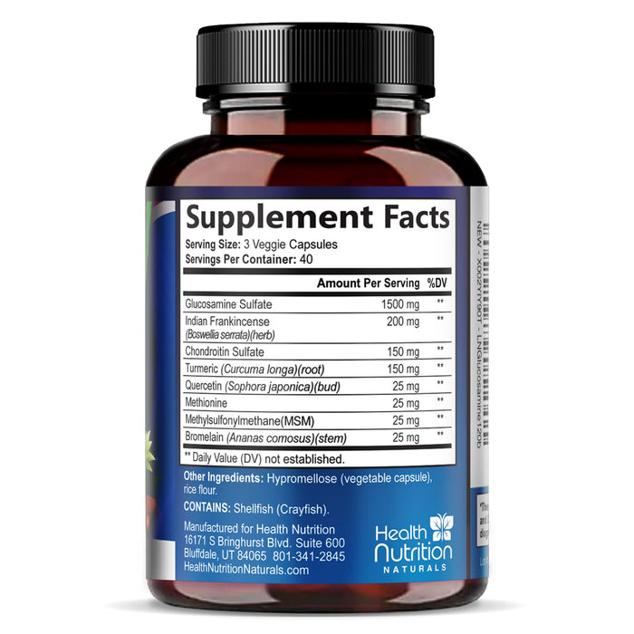 Glucosamine Chondroitin MSM 2100mg Complex – 120 Capsules