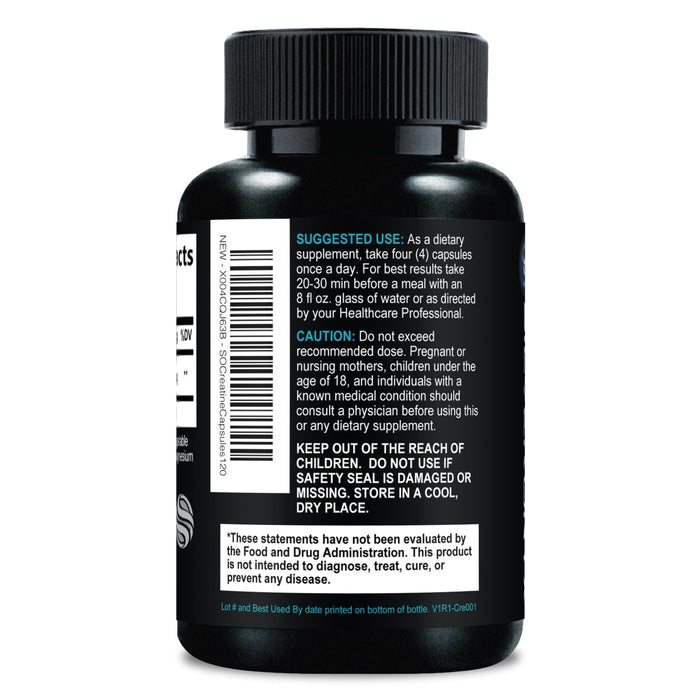 Creatine Monohydrate Capsules 3000mg – 120 Count