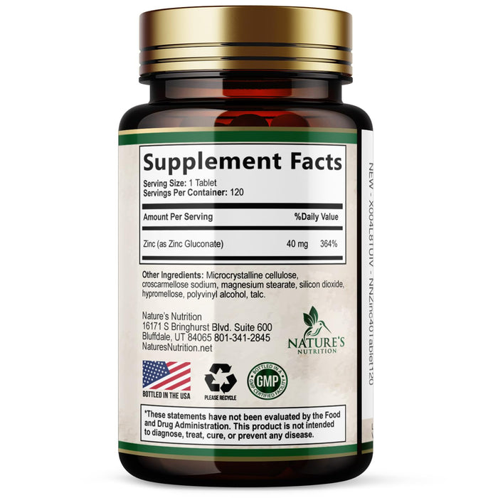 Zinc 40mg – 120 Tablets