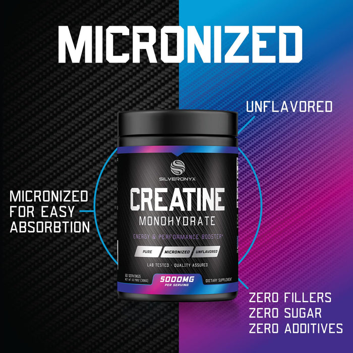 Creatine Monohydrate Powder 5000mg – 60 Servings