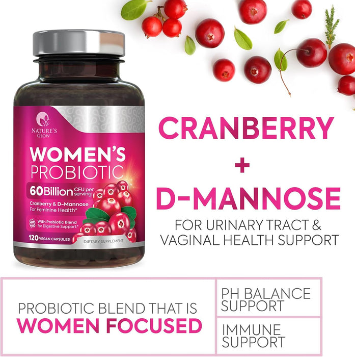Nature's Glow NGL - Probiotics for Women, Probiotic with 50 Billion CFU, Multi Strains