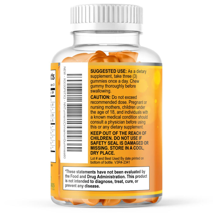 Turmeric Curcumin Gummies with Ginger & Cinnamon – 60 Gummies