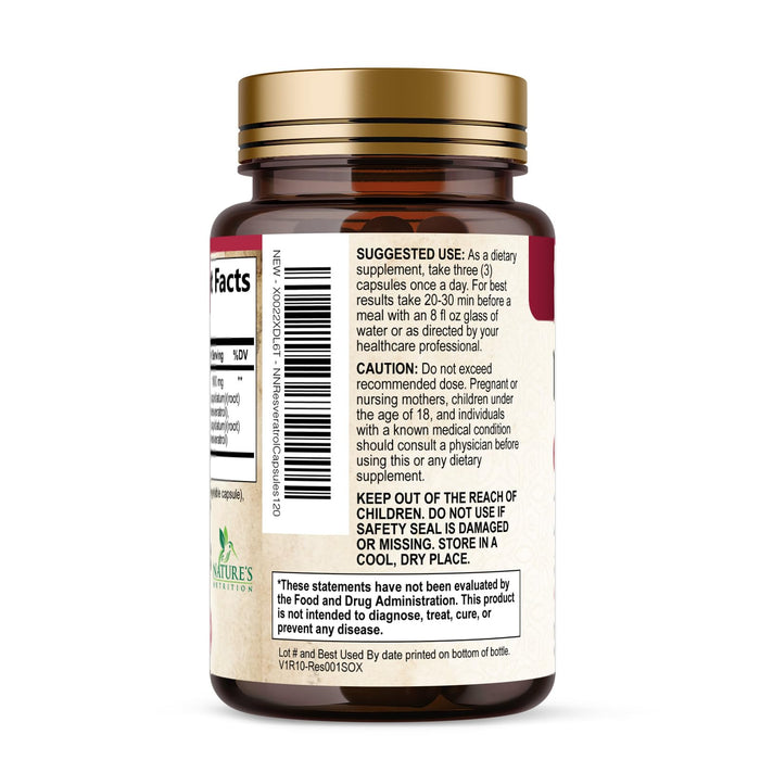 Resveratrol 1800mg – 120 Vegan Capsules