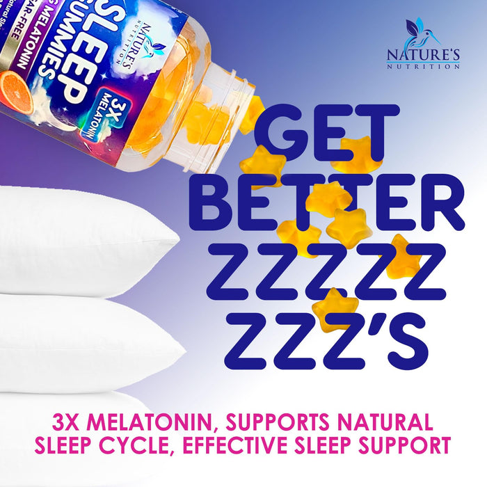 Melatonin Sleep Gummies Sugar Free – 6mg – 60 Count