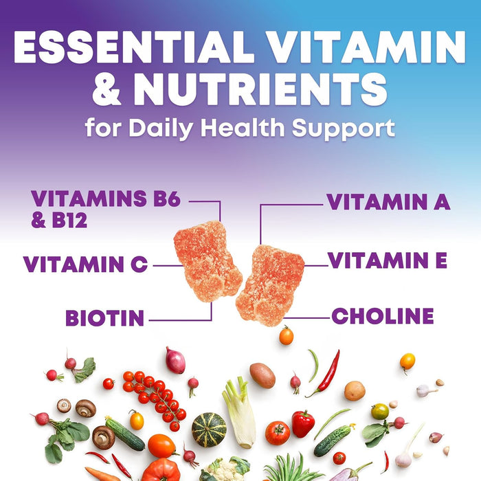 Multivitamin Gummies - Nature's Daily Gummy Multivitamins for Adults, Women & Men with Vitamins A, C, E, B6, B12, and Minerals - Natural Multi Vitamin Supplement, Non-GMO, Berry Flavor - 120 Gummies