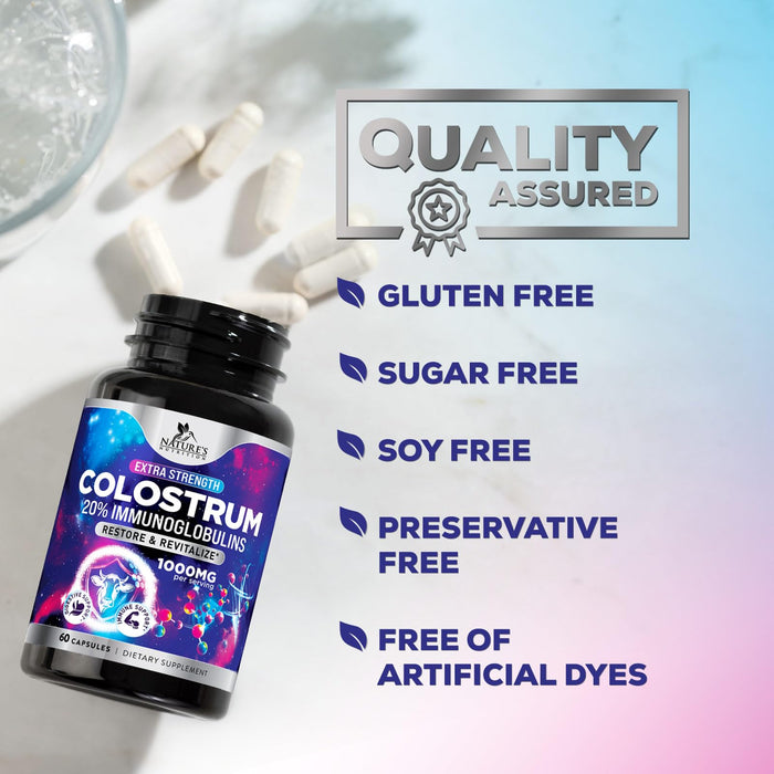 Colostrum For Women 1000mg 20% Immunoglobulins – 60 Capsules