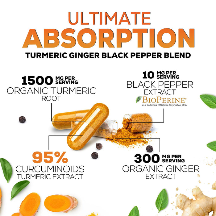 Turmeric Curcumin 1950mg – 240 Capsules