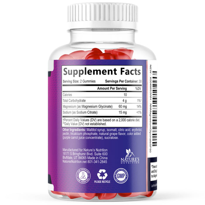 Magnesium Glycinate Gummies – 60 Gummies