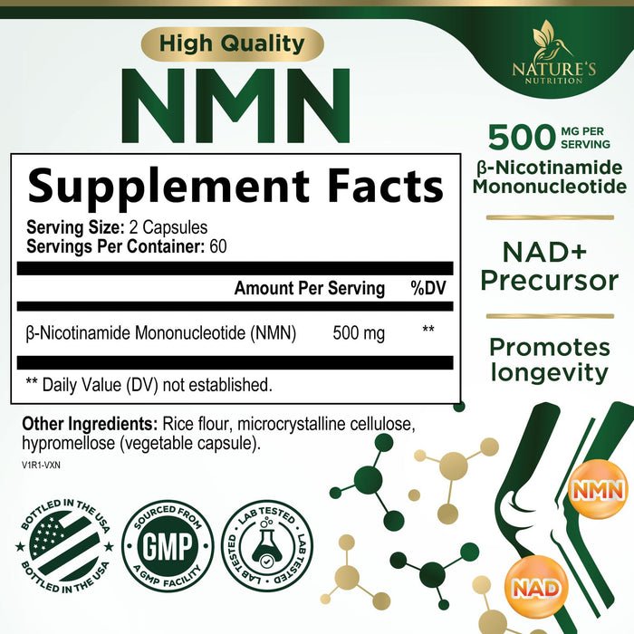 NMN – 500mg – 120 Capsules