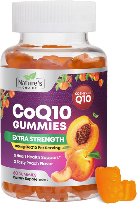 Nature's CoQ10 100mg Gummies, 3X Better Absorption, Antioxidant for Heart Health Support & Energy Production, Ultra Coenzyme Q10 Vitamins, Coq 10 Supplements, Dietary Supplement, Non-GMO