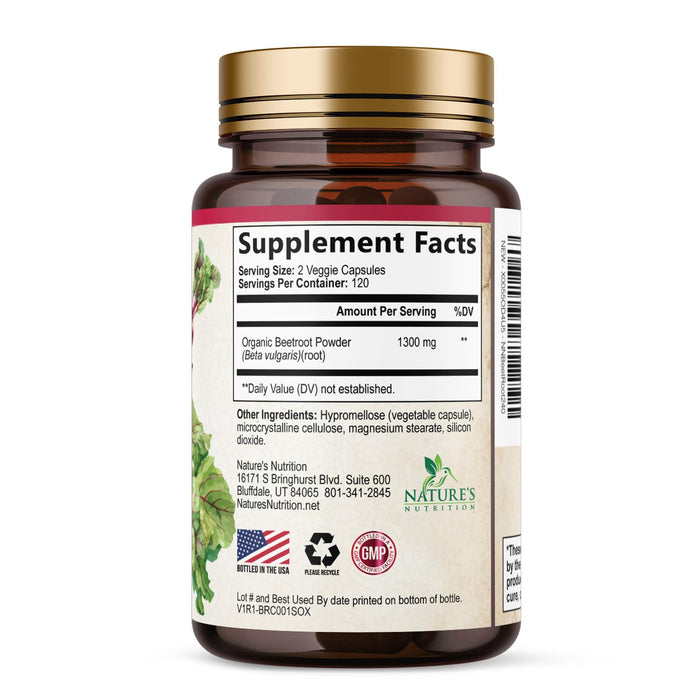 Beet Root Capsules 1300mg – 240 Veggie Capsules