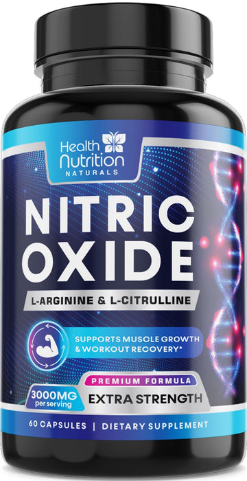 Nitric Oxide Formula with L-Arginine + Citrulline – 60 Capsules