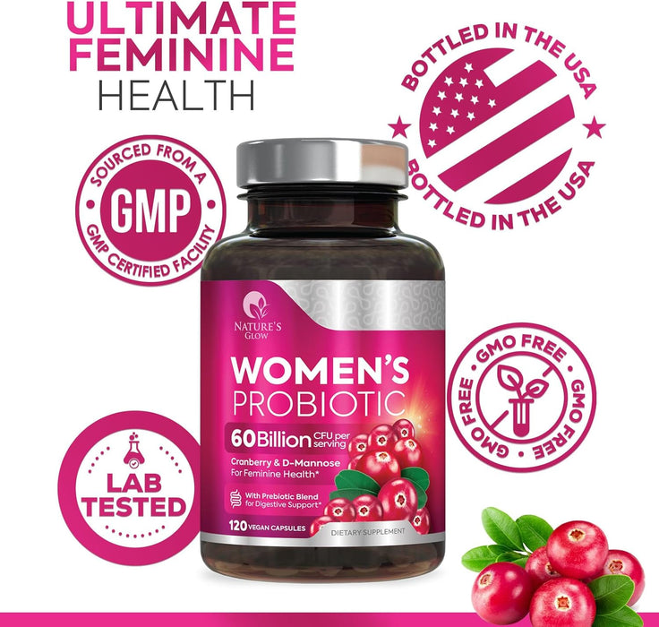 Nature's Glow NGL - Probiotics for Women, Probiotic with 50 Billion CFU, Multi Strains