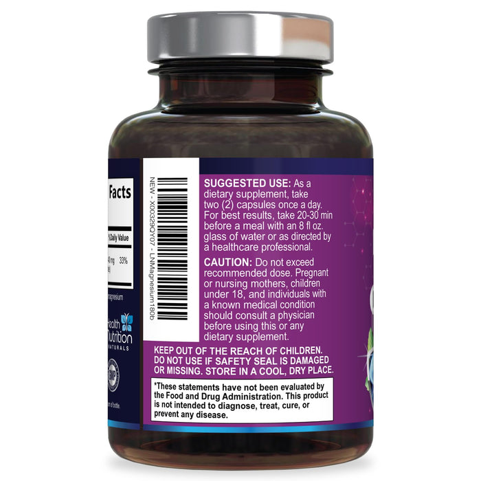 Magnesium Citrate Capsules 1000mg – 180 Capsules