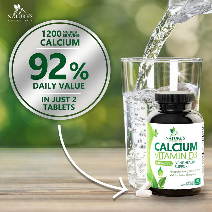 Calcium with Vitamin D – 1200mg – 60 Tablets