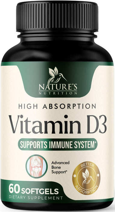 Vitamin D3 5000IU (125 mcg) – 60 Count