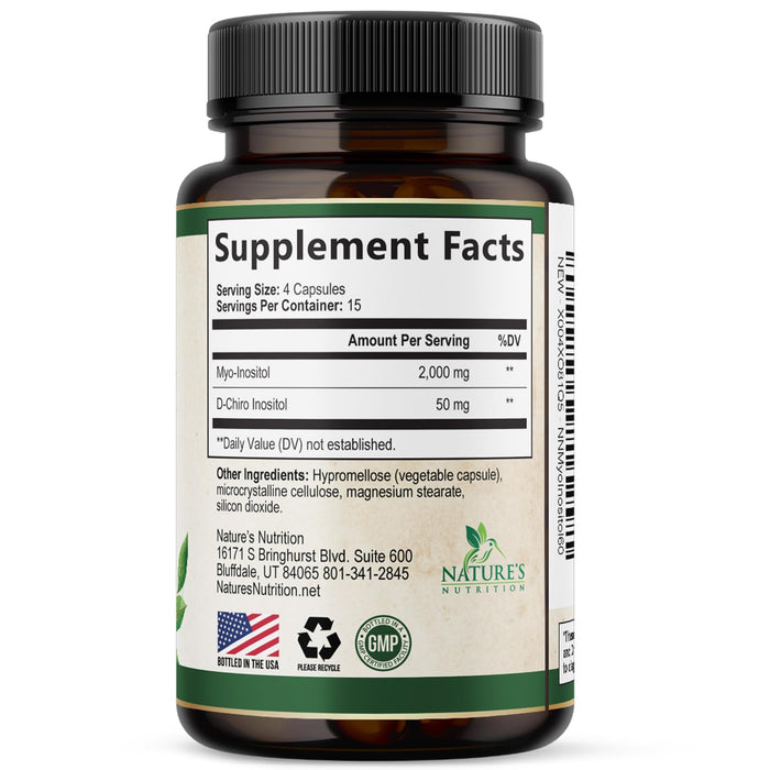 Myo-Inositol + D-Chiro Inositol 1025mg - 40:1 Ratio - 60 Capsules